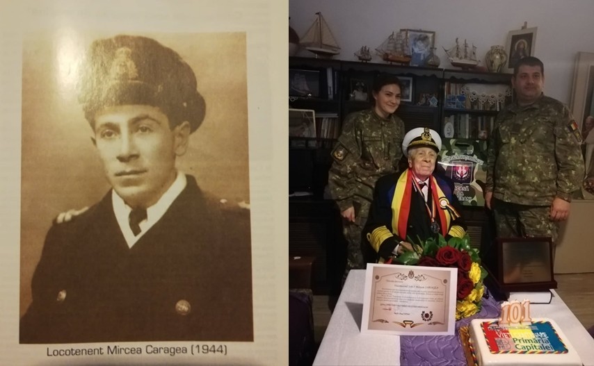 Viceamiralul (rtr.) Mircea Caragea, veteran de război, a împlinit 101 ani. Este ultimul supraviețuitor de la primul marș de instrucție al Bricului Mircea