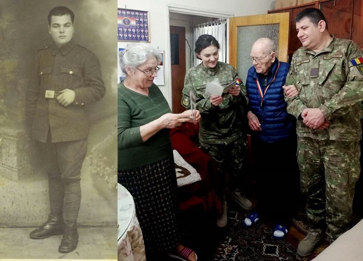 Veteranul de război Marin Neagu, sărbătorit la 98 de ani