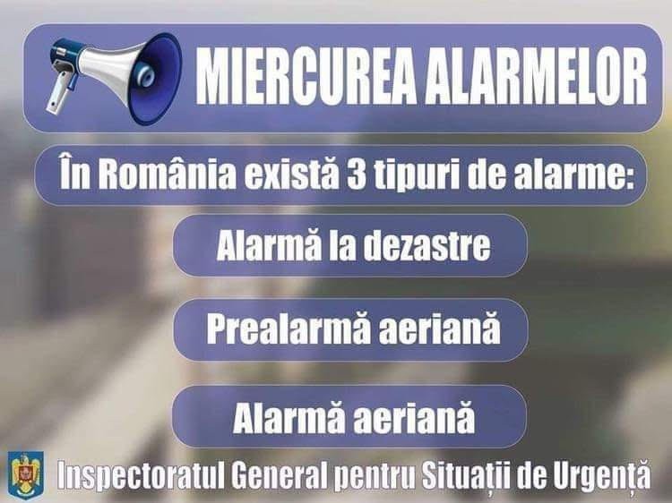 Un nou nou exercițiu “Miercurea Alarmelor”