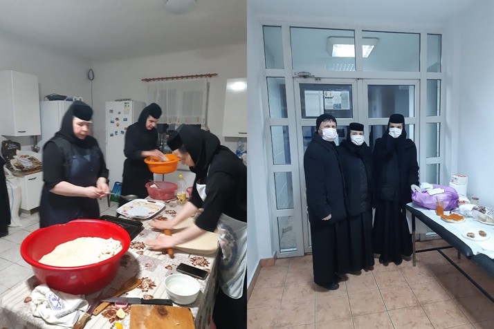 Măicuțele din Mitropolia Banatului duc polițiștilor și medicilor din prima linie ceai cald și alimente