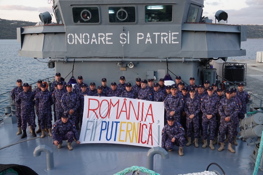 Mesajul echipajului navei militare ”Viceamiral Constantin Bălescu”, aflat la peste 1.000 de mile marine depărtare de casă
