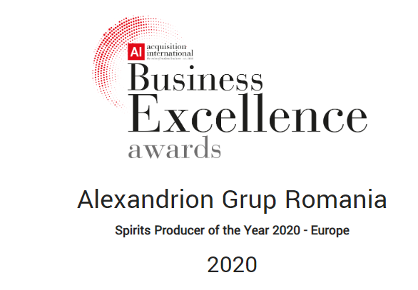 Alexandrion Group a fost desemant „Cel mai bun producător de băuturi spirtoase din Europa, ȋn 2020"
