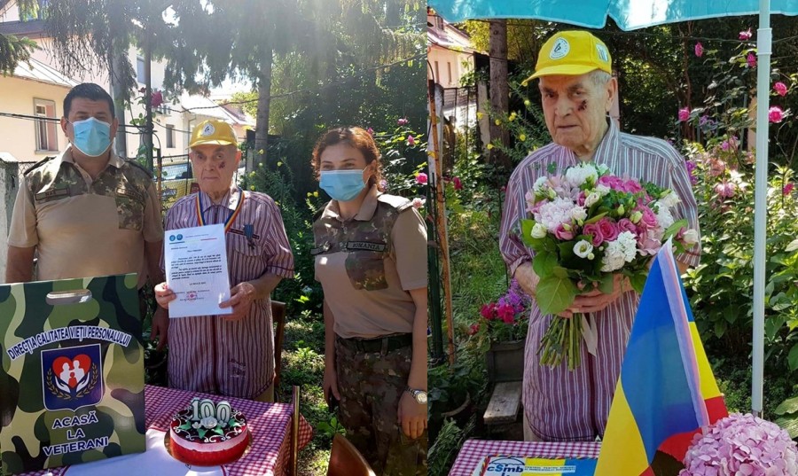 Veteranul de război Păun Pescaru a împlinit 100 de ani. ”Dacă nu era Dumnezeu să mă întărească, eu nu mai eram pe picioare astăzi”