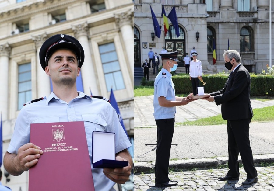 Un pompier arădean a fost decorat cu Emblema de Onoare a Ministerului Afacerilor Interne