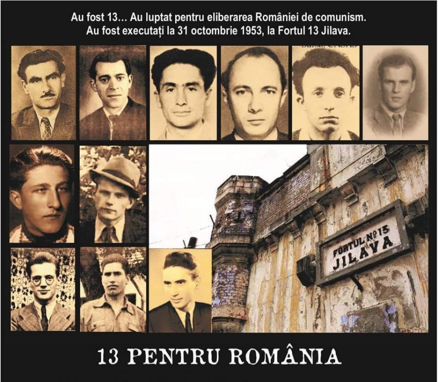 Cei 13 luptători anticomuniști parașutați de aviația SUA (1951-1953) vor fi comemorați la Fortul 13 Jilava, locul unde au fost executați