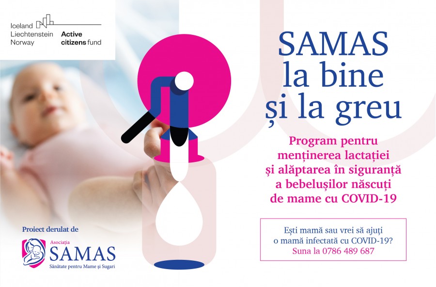 „SAMAS la bine și la greu”  continuă ꟷ cum ajutăm mamele cu COVID-19