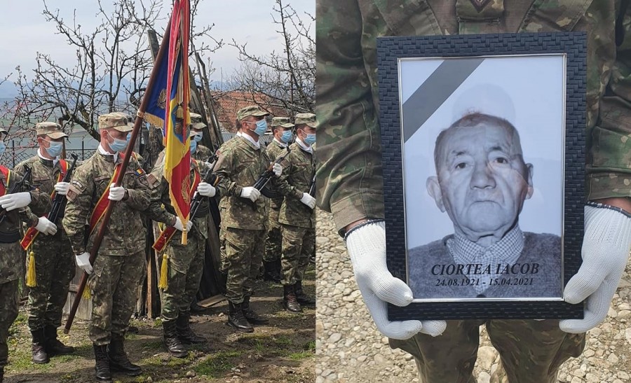 Iacob Ciortea, ultimul Veteran de război din zona Teiușului, înmormântat cu onoruri militare