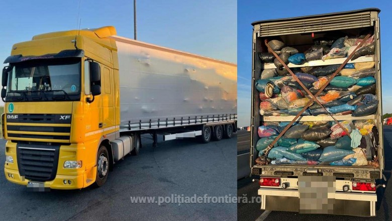 Opt TIR-uri încărcate cu 130 de tone de deșeuri fără acte, oprite și întoarse din drum la vama Nădlac II