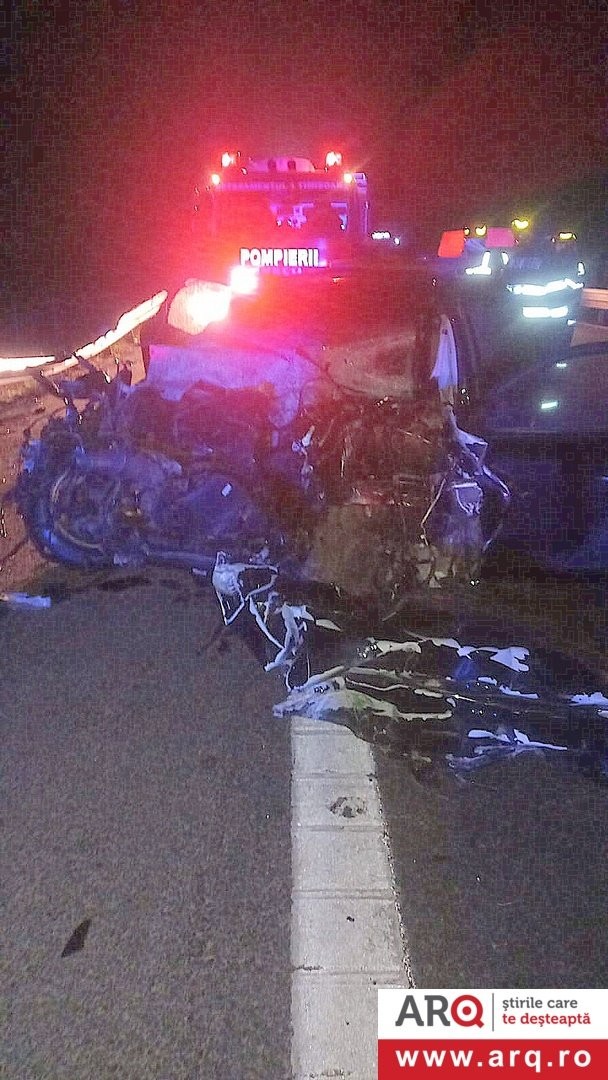 Șoferul unui Audi mort în accident pe Autostrada A1 Timișoara - Nădlac