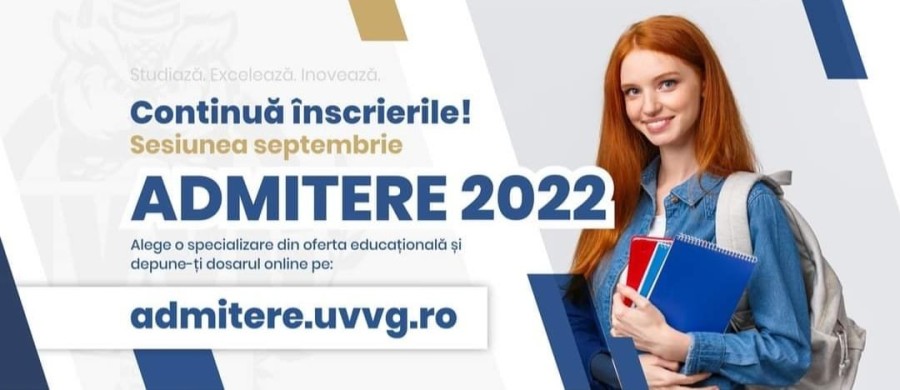 RELUĂM ÎNSCRIERILE PENTRU ANUL UNIVERSITAR 2022-2023