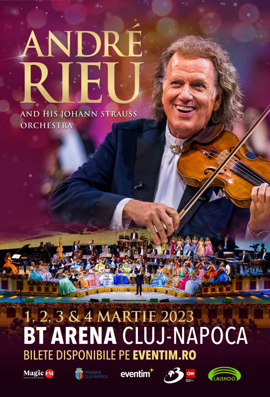 ANDRÉ RIEU stabilește un nou record. Patru concerte consecutive pe scena BT-Arena din Cluj-Napoca