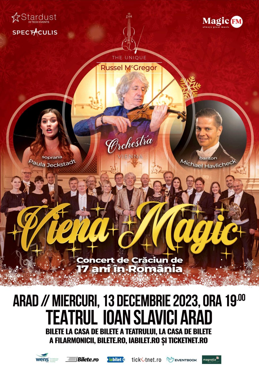 JOHANN STRAUSS ENSEMBLE ȘI DIRIJORUL RUSSELL MCGREGOR PE  SCENELE DIN ROMÂNIA ÎN CADRUL TURNEULUI DE TRADIȚIE „VIENA MAGIC”