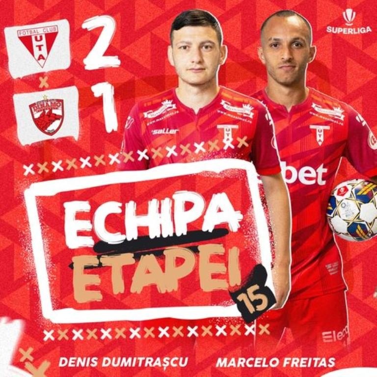 UTA are doi jucători în echipa etapei după meciul cu Dinamo