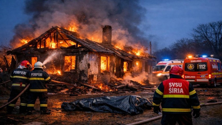 Bărbat de 85 de ani, carbonizat în incendiu la Șiria
