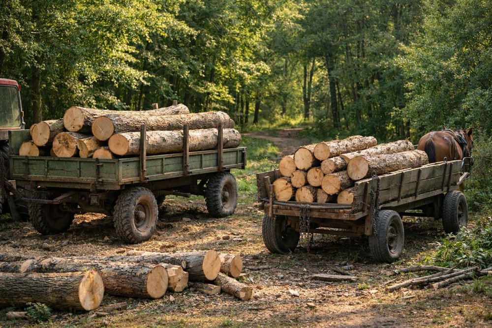 Pădurar din Arad, pus sub control judiciar pentru „tăieri ilegale”: material lemnos de peste 10.000 lei, scos din rădăcini