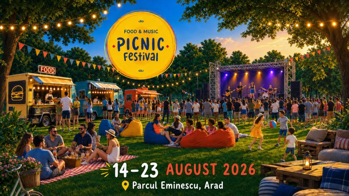 Picnic Festival revine la Arad: zece zile cu street food, muzică și seri de vară în aer liber