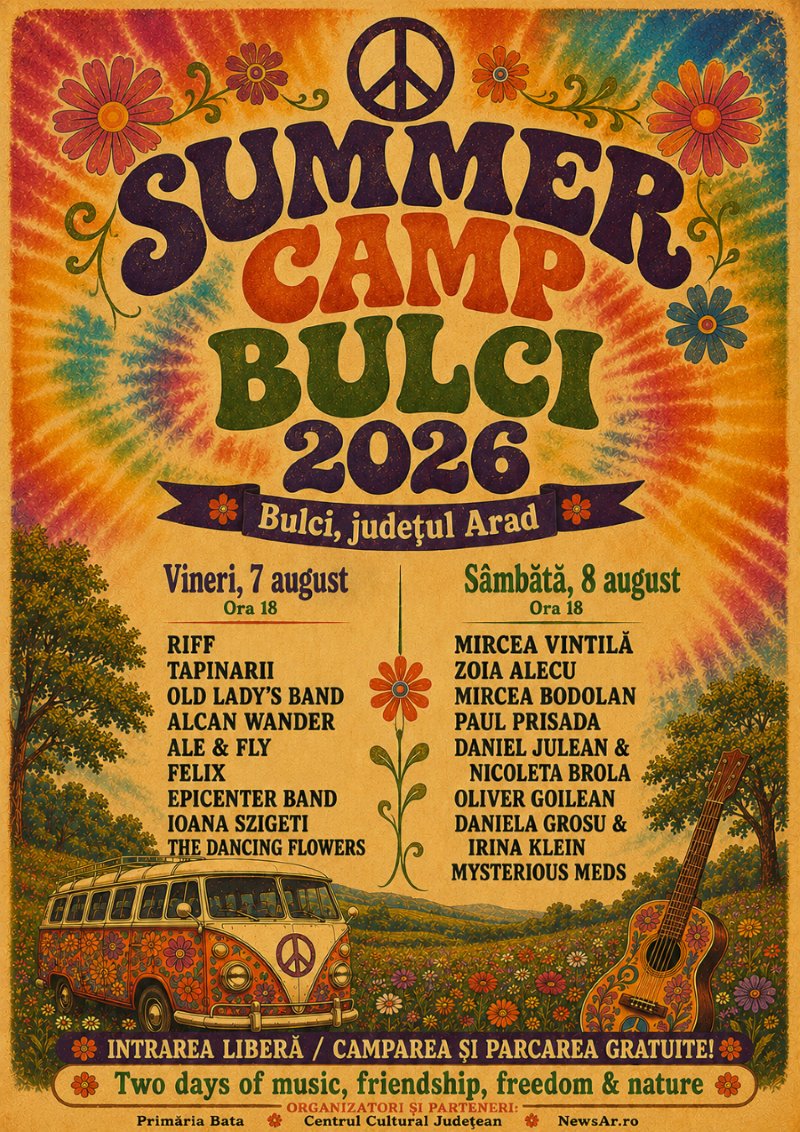 Mircea Vintilă, Zoia Alecu, Mircea Bodolan, RIFF și Țapinarii la Summer Camp Bulci 2026