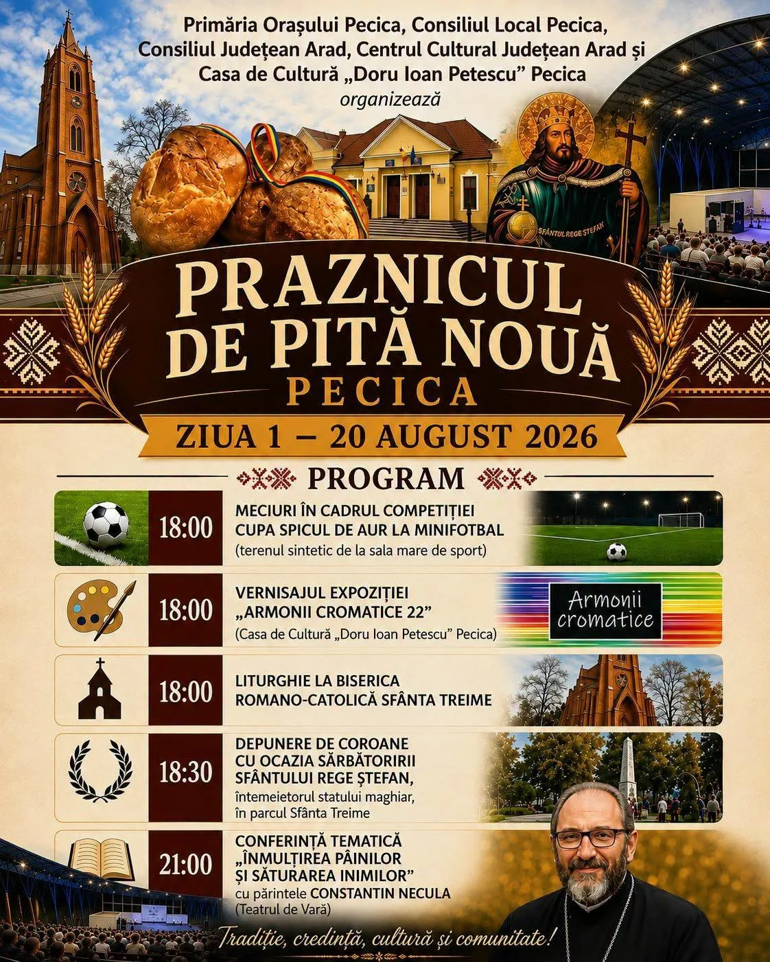 Pecica organizează Praznicul de Pită Nouă pe 20 august