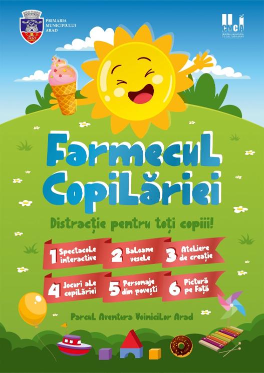  „Farmecul copilăriei” revine la Arad: muzică, joacă și multă culoare pentru cei mici