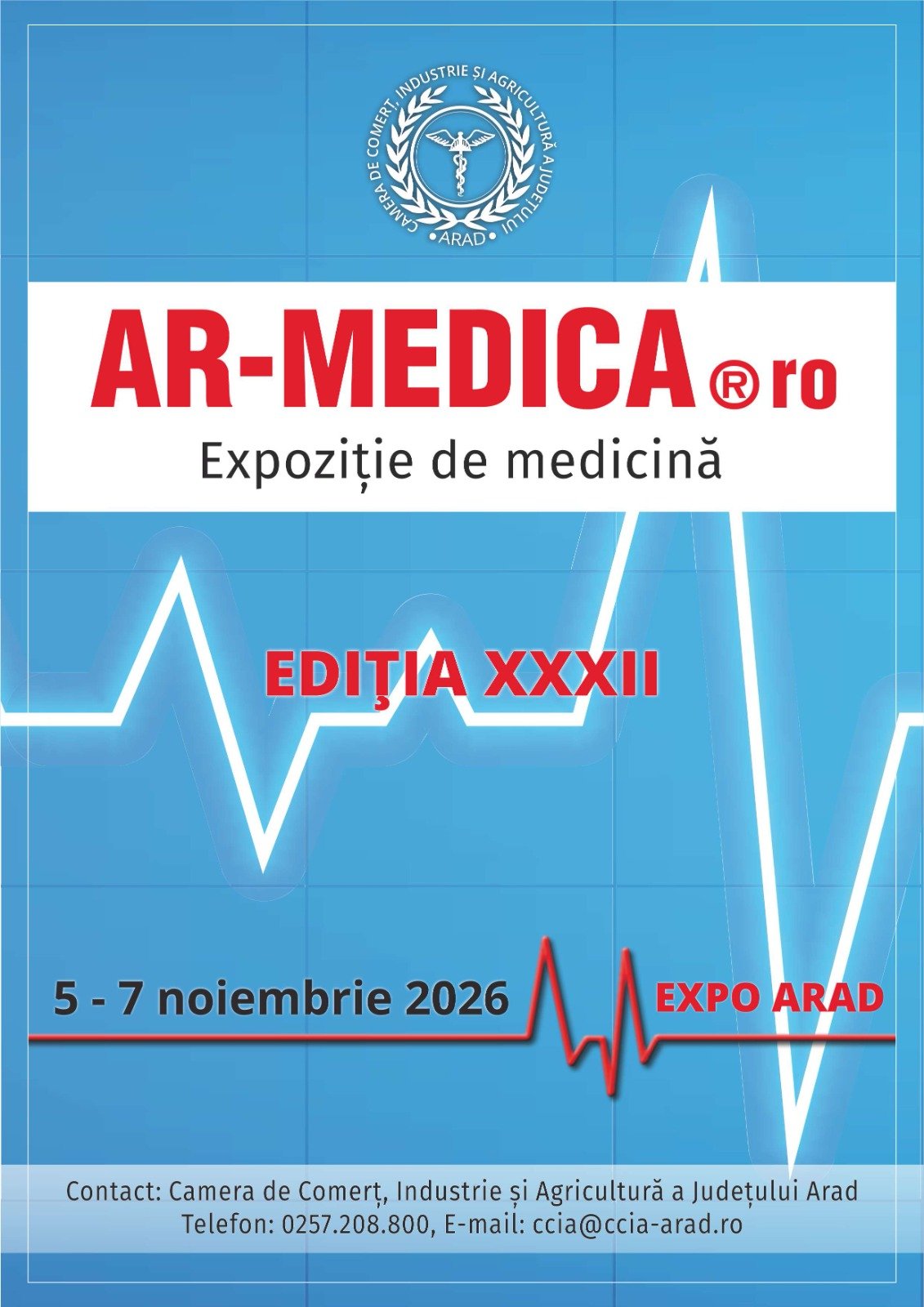 Camera de Comerț, Industrie și Agricultură Arad anunță desfășurarea AR‑MEDICA 2026